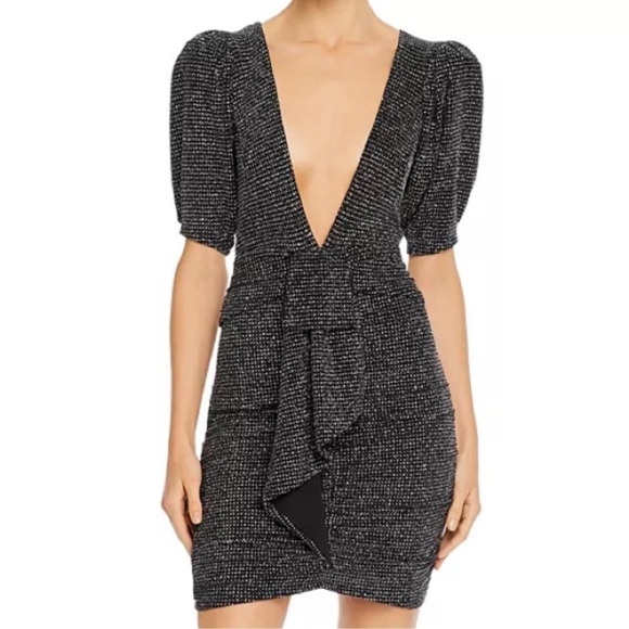 For Love and Lemons Metallic Glitter Dress M NWT - Picture 1 of 13